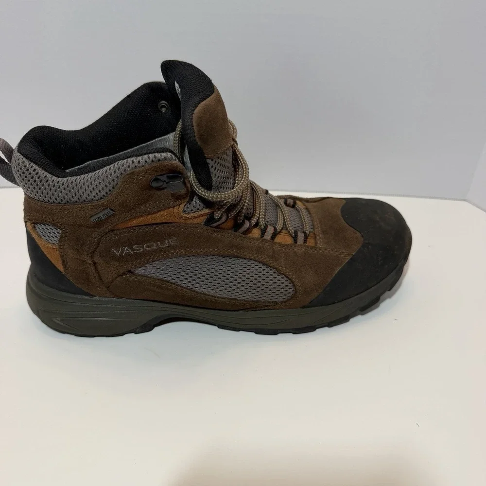 Vasque Men's Hiking Boots Brown Gray Black Leather US 9.5 Medium MPN 7214